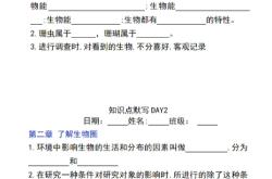 
25年秋人教版生物默写写纸条（答案版）
