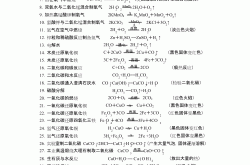 初中化学方程式总结(初中化学方程式总结归纳)