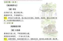 
四年级语文课文赏析（古诗）
