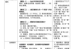 
五年级上册阅读理解答题模板（记叙文/说明文）