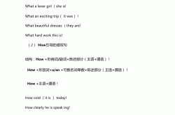 小学感叹句练习（what/how）(小学英语感叹句what和how的用法)