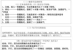 
中考语文现代文主观题答题术语（全汇总）