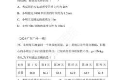 
初三物理初高中衔接题练习

