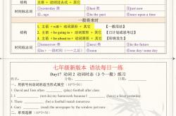 
七年级上册英语提前练—语法练习100道
