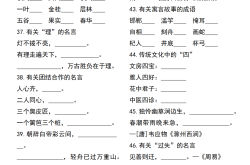 六年级文学常识填空练习（高频）
