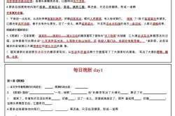 
初一上册《朝花夕拾》22天早背晚默小纸条
